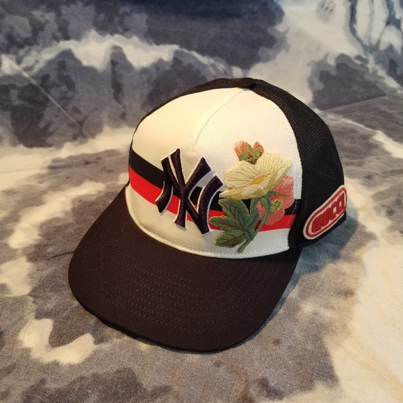 gucci baseball cap with ny yankees patch